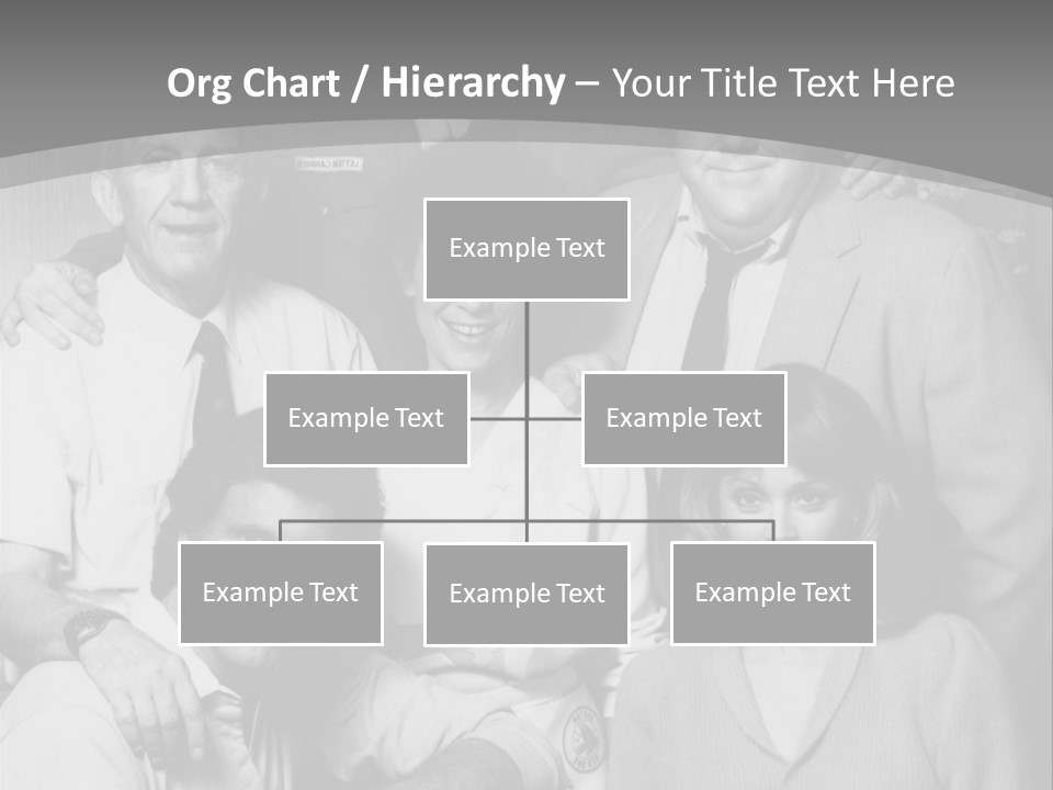 The Typical Family Of Black And White Photo PowerPoint Template