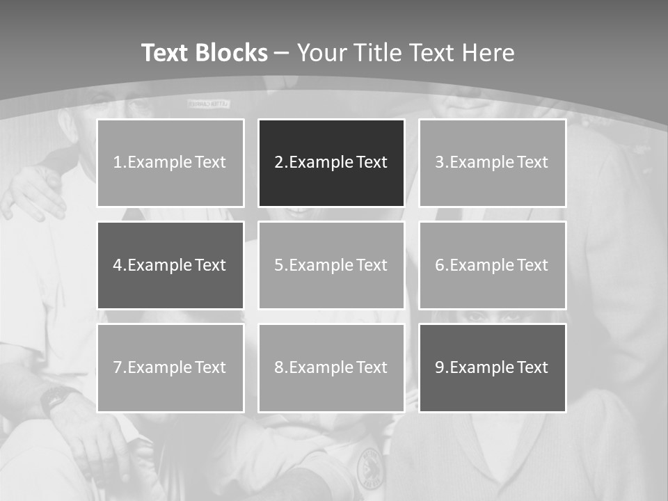 The Typical Family Of Black And White Photo PowerPoint Template
