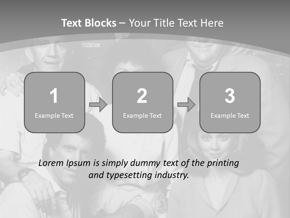 The Typical Family Of Black And White Photo PowerPoint Template