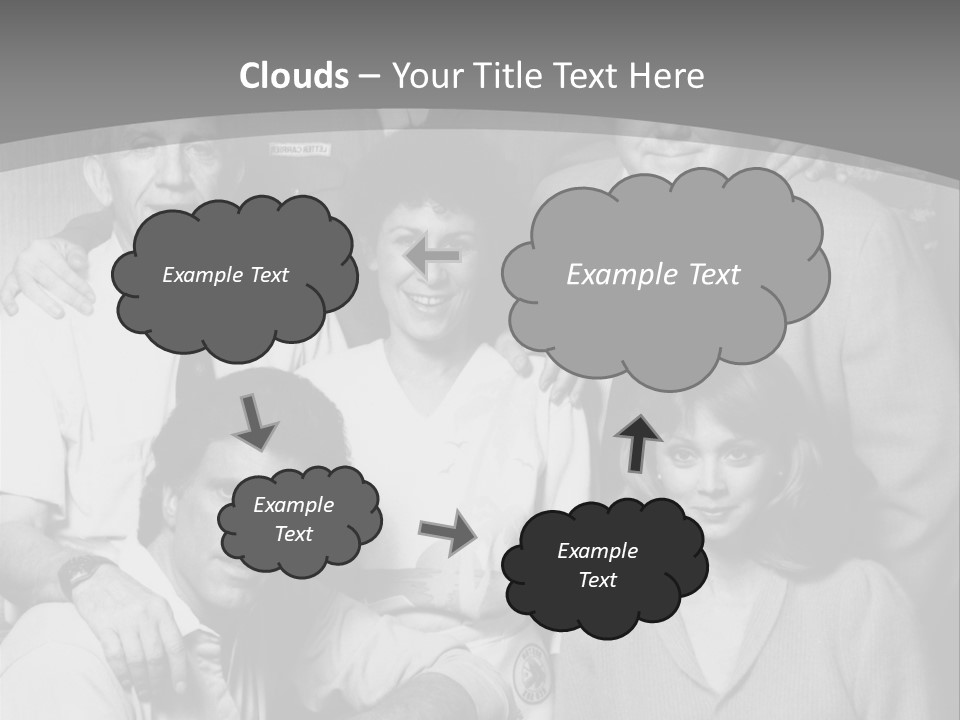 The Typical Family Of Black And White Photo PowerPoint Template