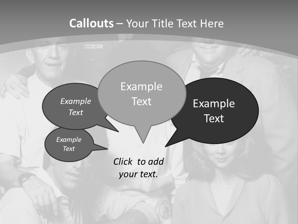 The Typical Family Of Black And White Photo PowerPoint Template