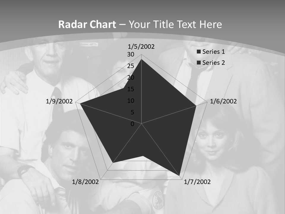 The Typical Family Of Black And White Photo PowerPoint Template
