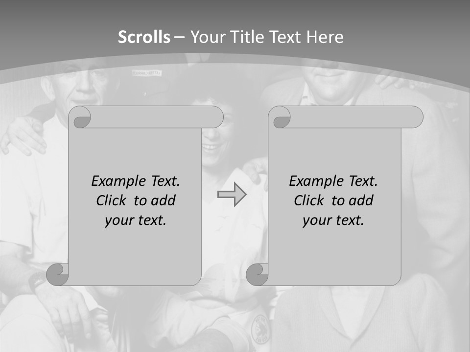 The Typical Family Of Black And White Photo PowerPoint Template
