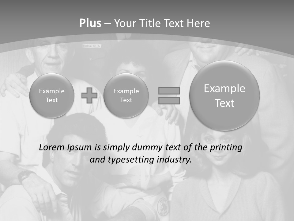 The Typical Family Of Black And White Photo PowerPoint Template