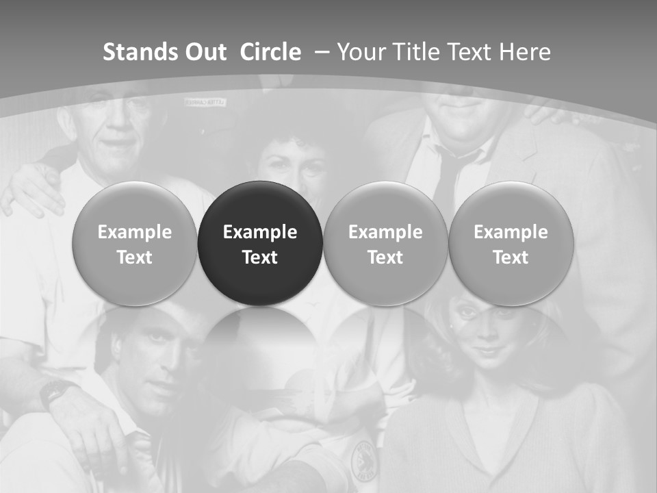The Typical Family Of Black And White Photo PowerPoint Template