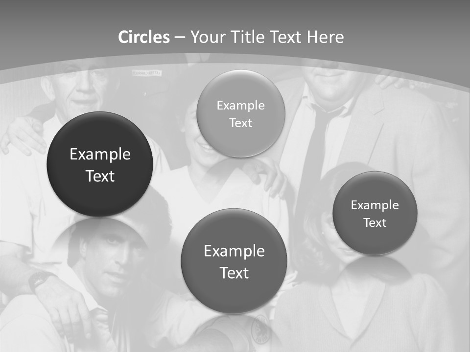 The Typical Family Of Black And White Photo PowerPoint Template