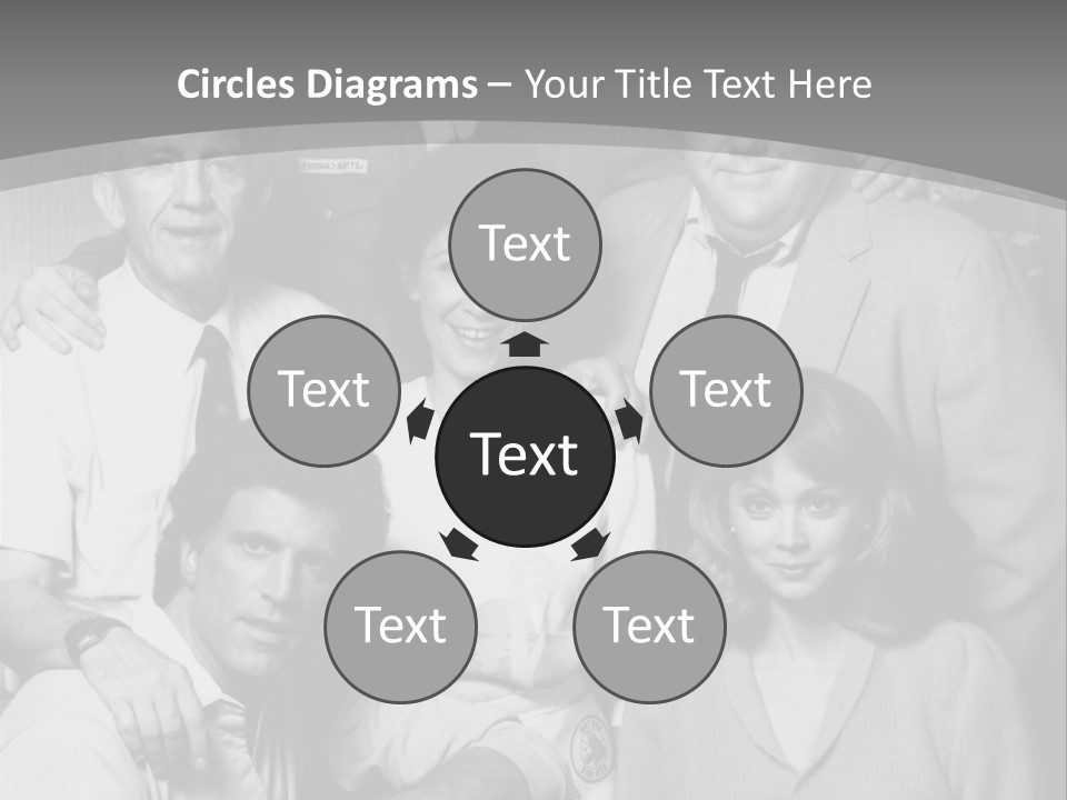 The Typical Family Of Black And White Photo PowerPoint Template