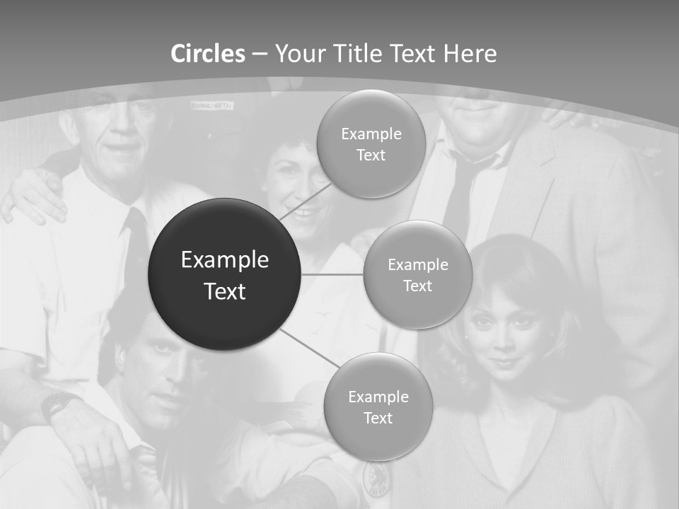 The Typical Family Of Black And White Photo PowerPoint Template