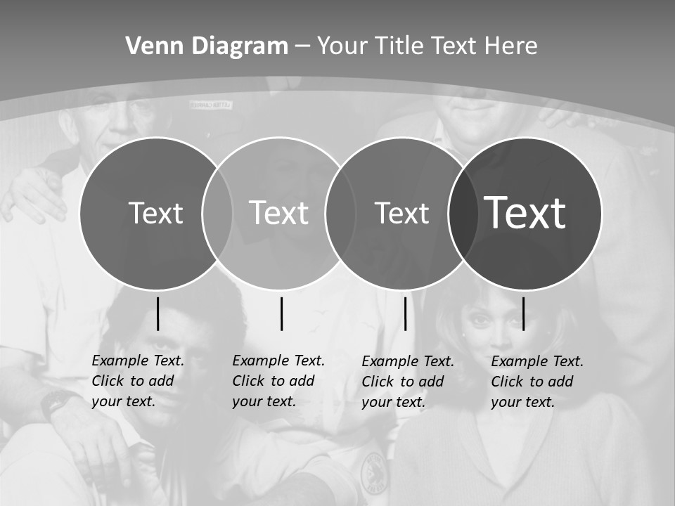 The Typical Family Of Black And White Photo PowerPoint Template