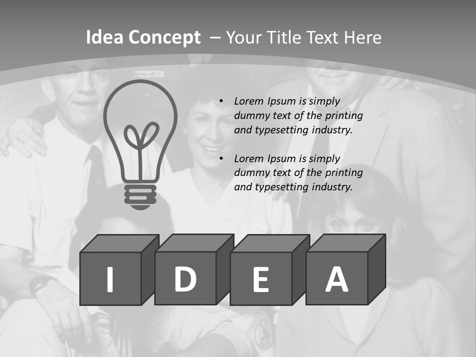 The Typical Family Of Black And White Photo PowerPoint Template