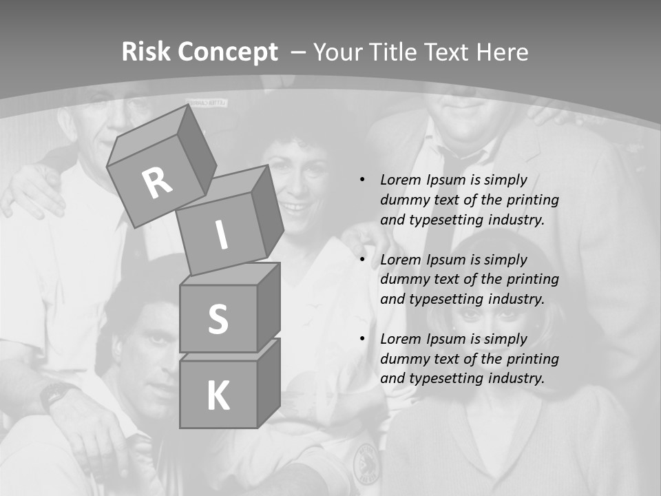 The Typical Family Of Black And White Photo PowerPoint Template