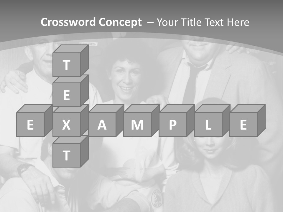 The Typical Family Of Black And White Photo PowerPoint Template