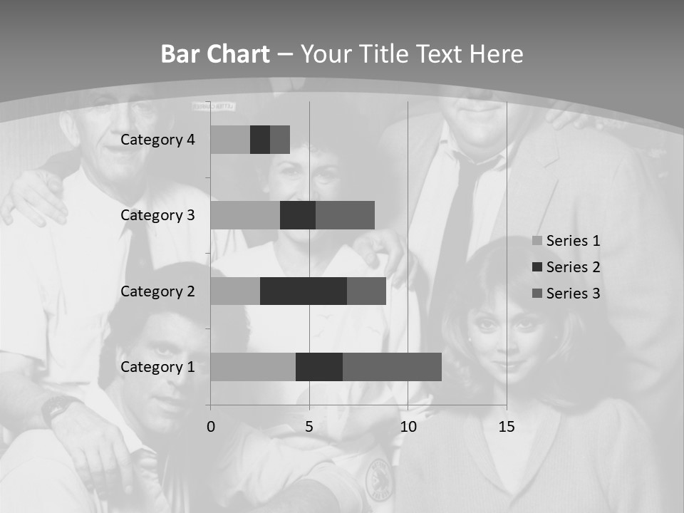 The Typical Family Of Black And White Photo PowerPoint Template