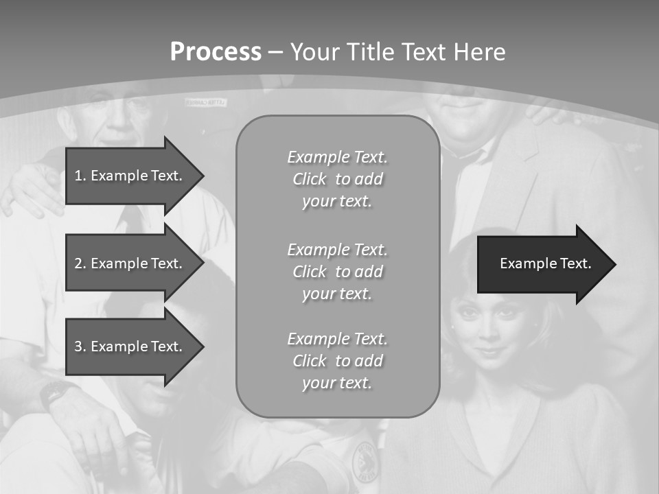 The Typical Family Of Black And White Photo PowerPoint Template