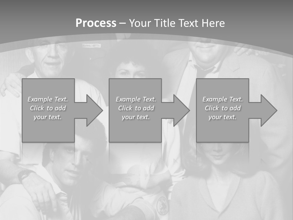 The Typical Family Of Black And White Photo PowerPoint Template