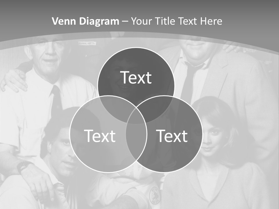 The Typical Family Of Black And White Photo PowerPoint Template