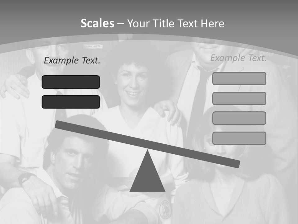 The Typical Family Of Black And White Photo PowerPoint Template