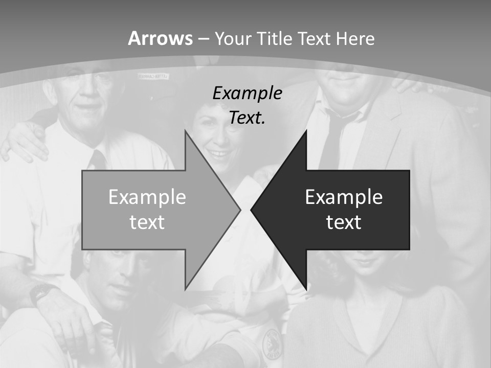 The Typical Family Of Black And White Photo PowerPoint Template