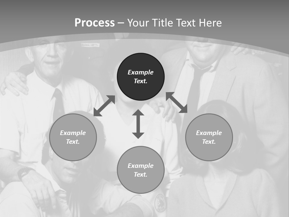 The Typical Family Of Black And White Photo PowerPoint Template