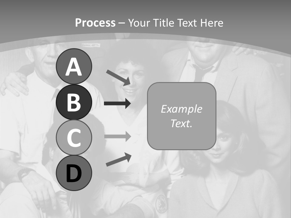 The Typical Family Of Black And White Photo PowerPoint Template
