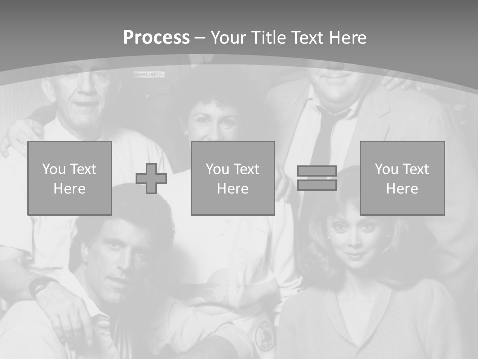 The Typical Family Of Black And White Photo PowerPoint Template
