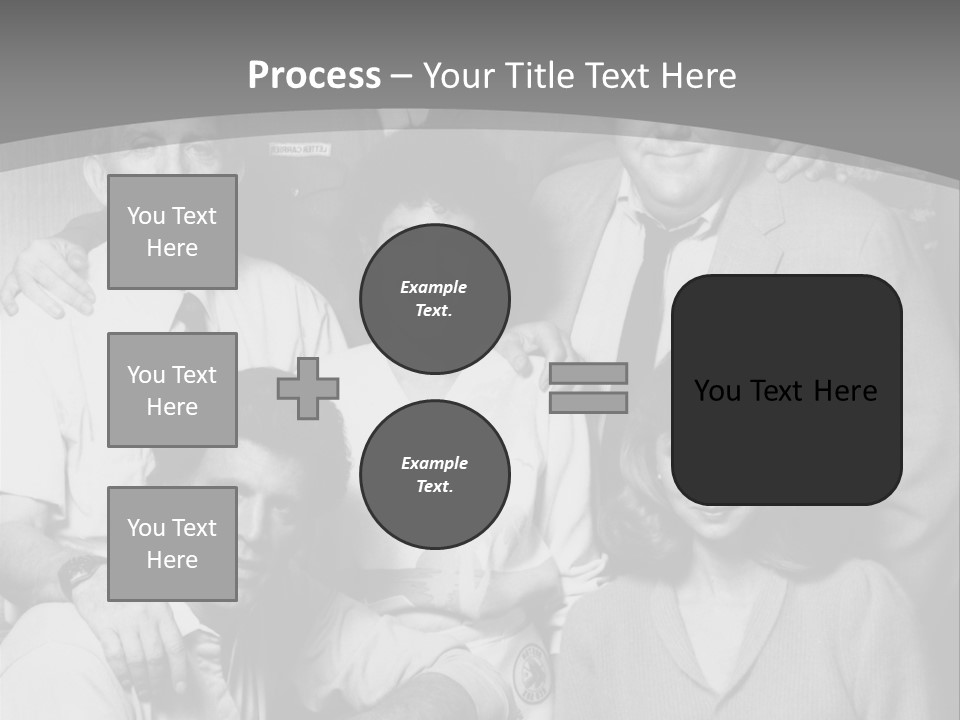 The Typical Family Of Black And White Photo PowerPoint Template