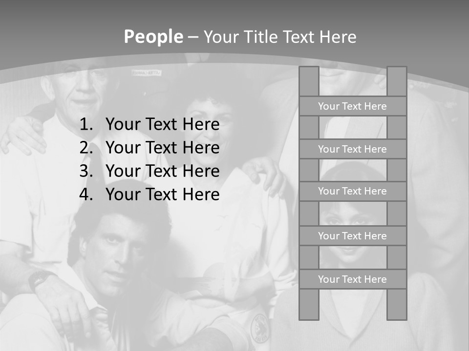The Typical Family Of Black And White Photo PowerPoint Template
