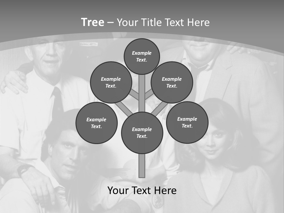 The Typical Family Of Black And White Photo PowerPoint Template