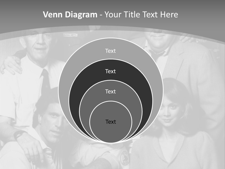 The Typical Family Of Black And White Photo PowerPoint Template