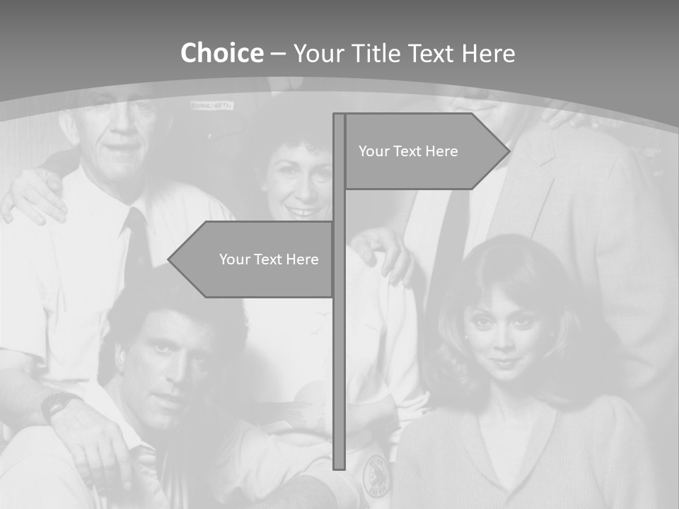 The Typical Family Of Black And White Photo PowerPoint Template