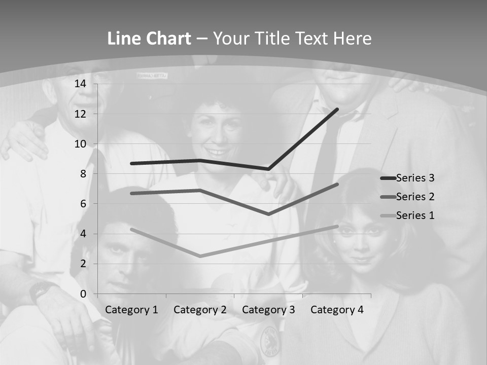 The Typical Family Of Black And White Photo PowerPoint Template