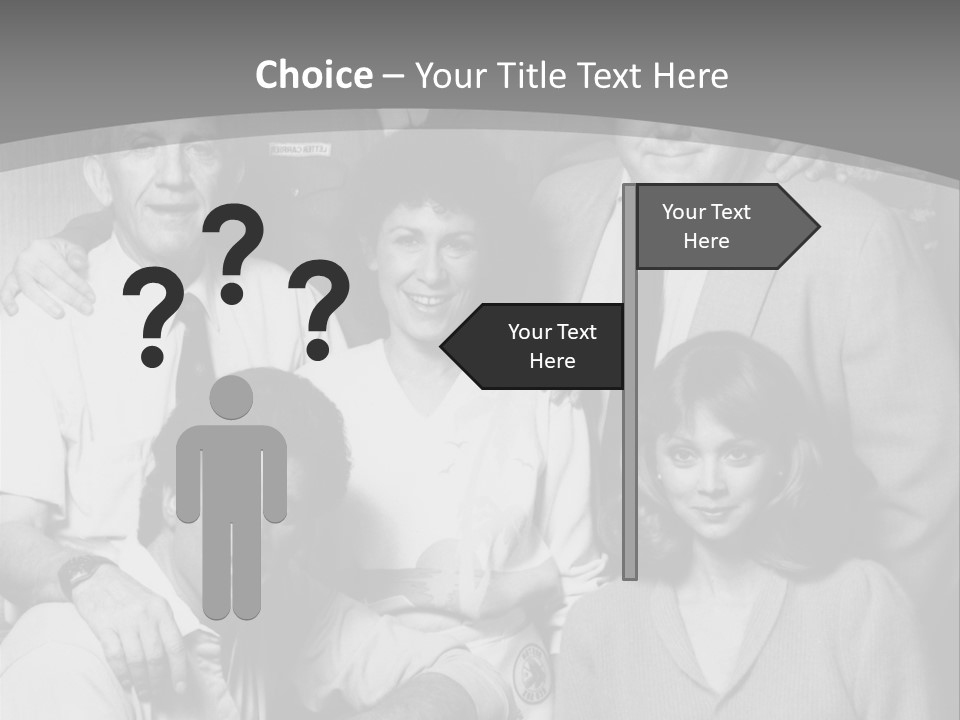 The Typical Family Of Black And White Photo PowerPoint Template