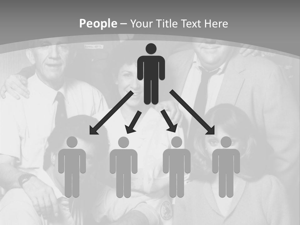 The Typical Family Of Black And White Photo PowerPoint Template