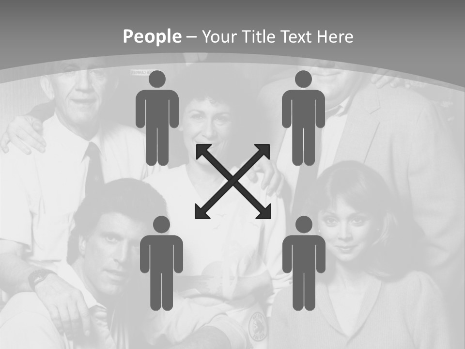 The Typical Family Of Black And White Photo PowerPoint Template