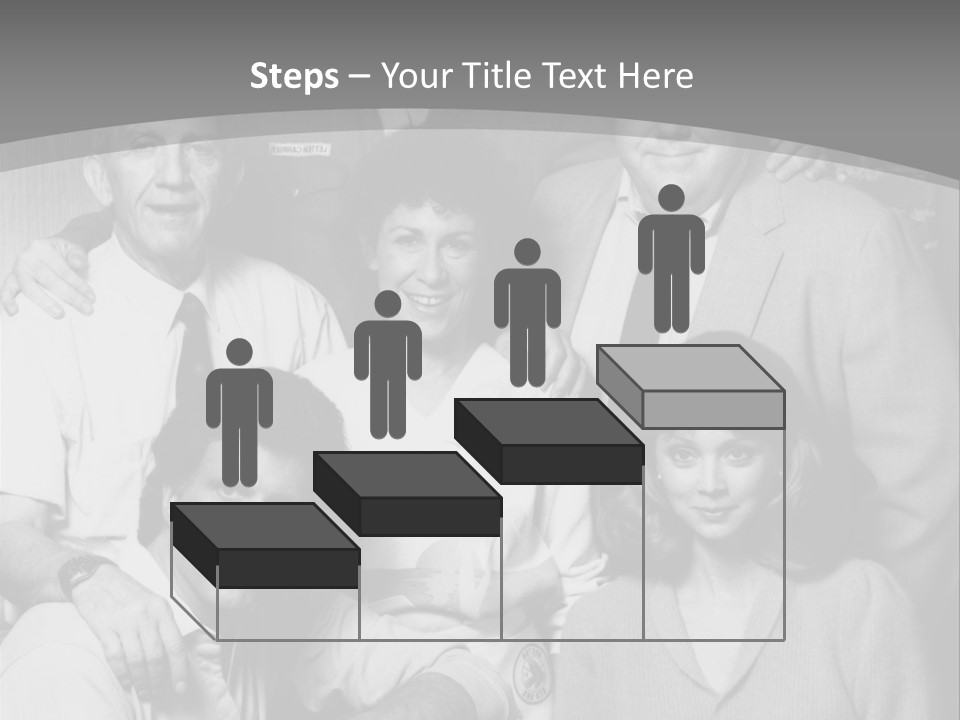 The Typical Family Of Black And White Photo PowerPoint Template