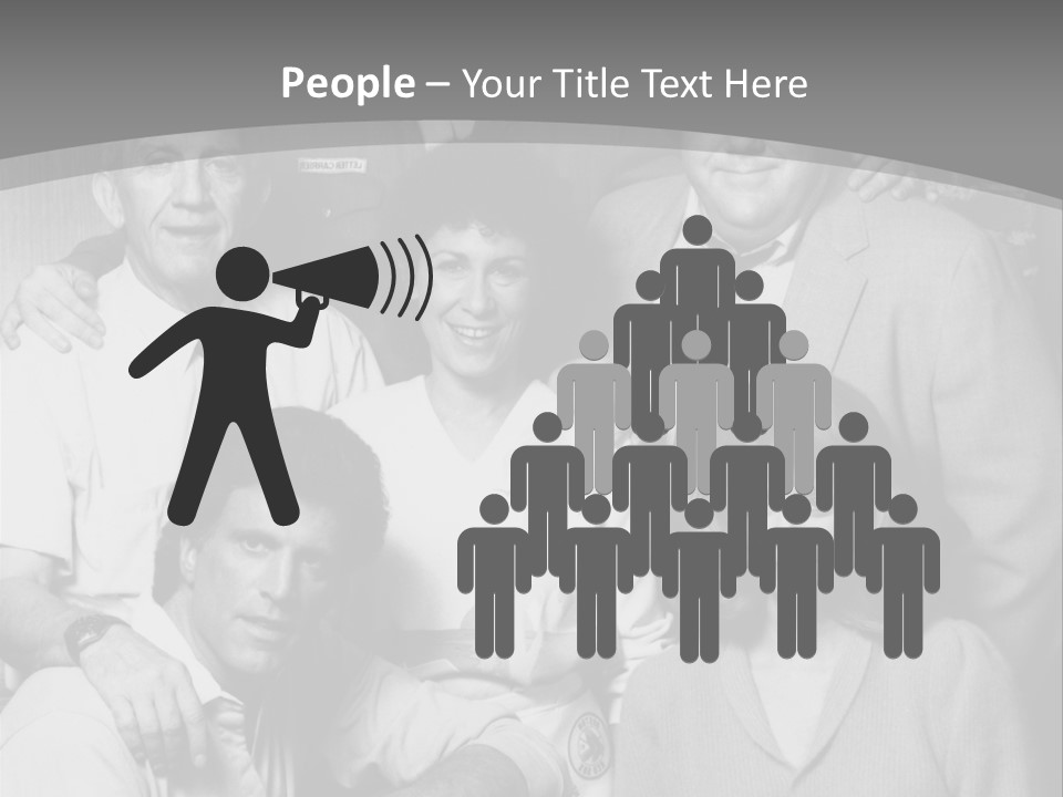 The Typical Family Of Black And White Photo PowerPoint Template