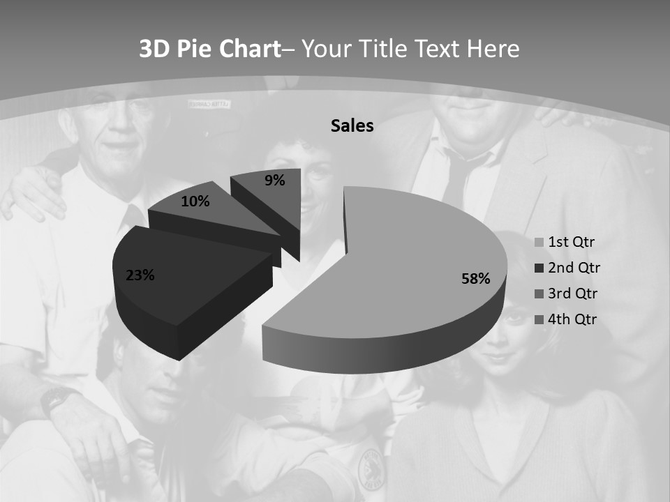The Typical Family Of Black And White Photo PowerPoint Template