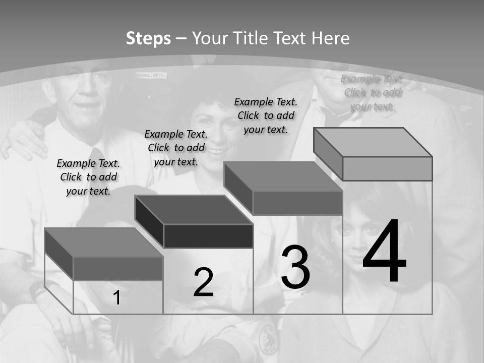 The Typical Family Of Black And White Photo PowerPoint Template