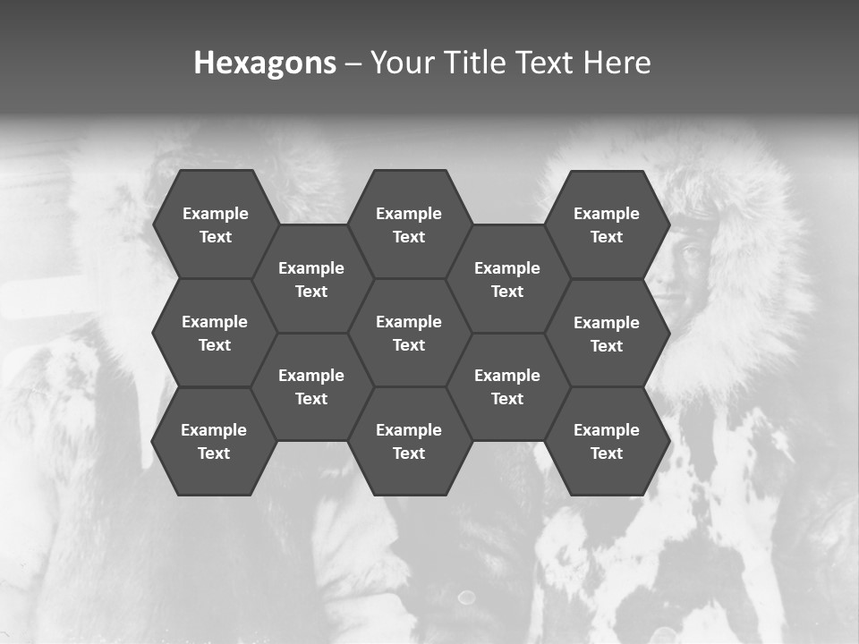 North Pole 20 Th Century People In Fur Coats PowerPoint Template