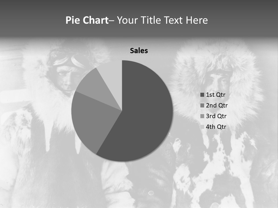 North Pole 20 Th Century People In Fur Coats PowerPoint Template
