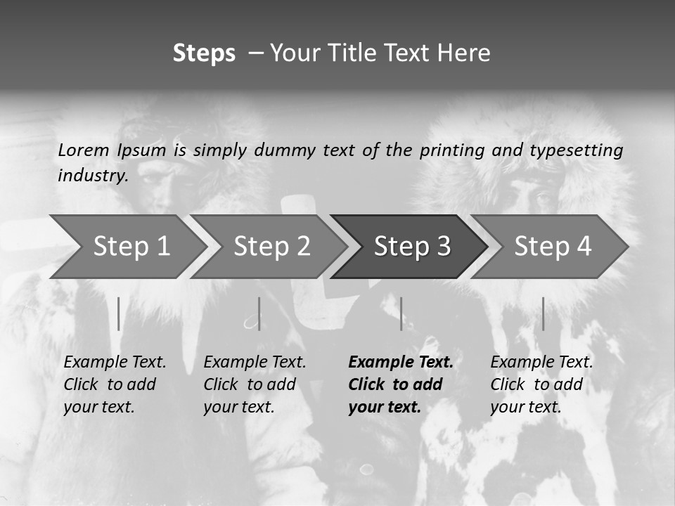 North Pole 20 Th Century People In Fur Coats PowerPoint Template