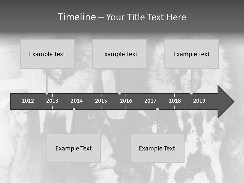 North Pole 20 Th Century People In Fur Coats PowerPoint Template