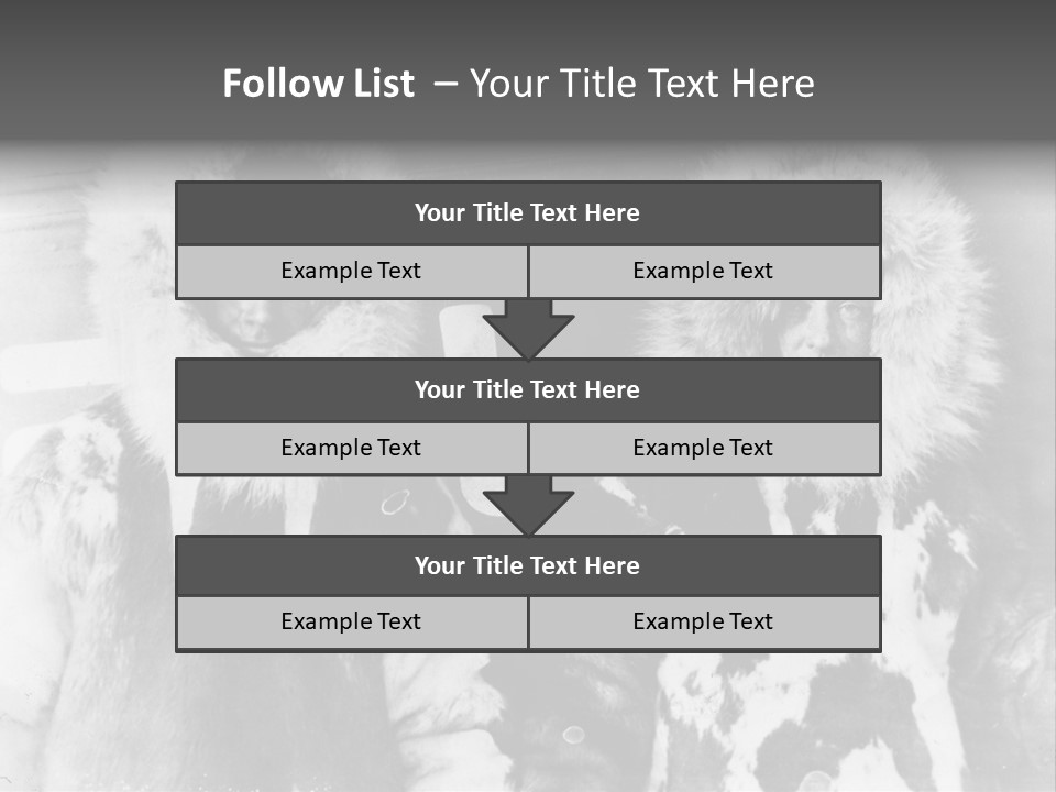 North Pole 20 Th Century People In Fur Coats PowerPoint Template