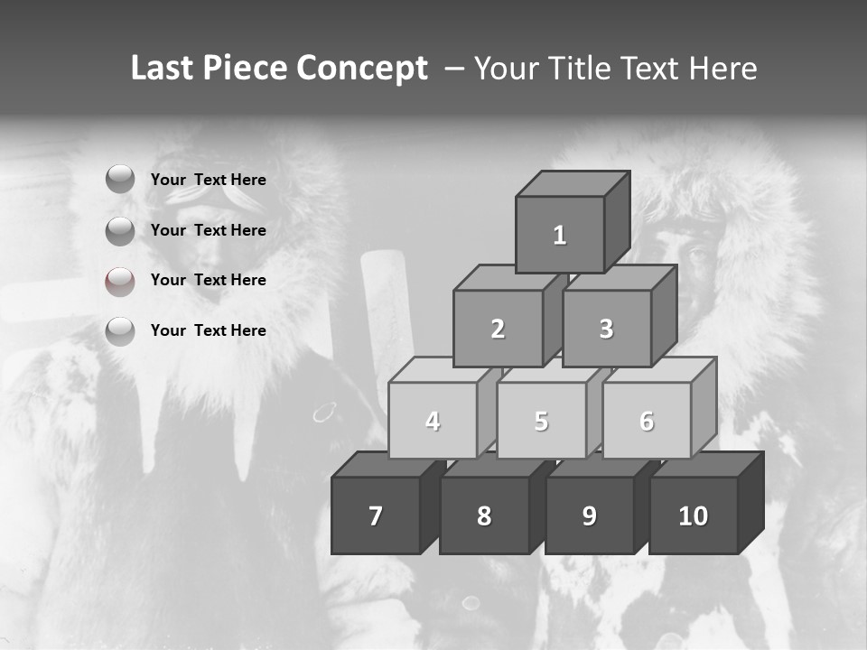 North Pole 20 Th Century People In Fur Coats PowerPoint Template