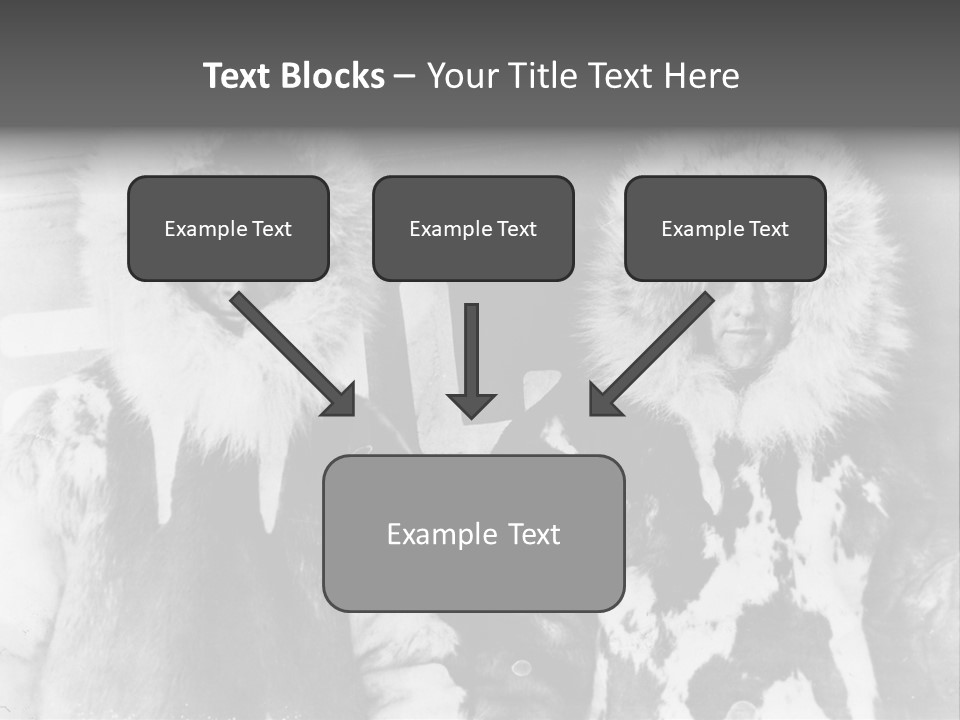 North Pole 20 Th Century People In Fur Coats PowerPoint Template