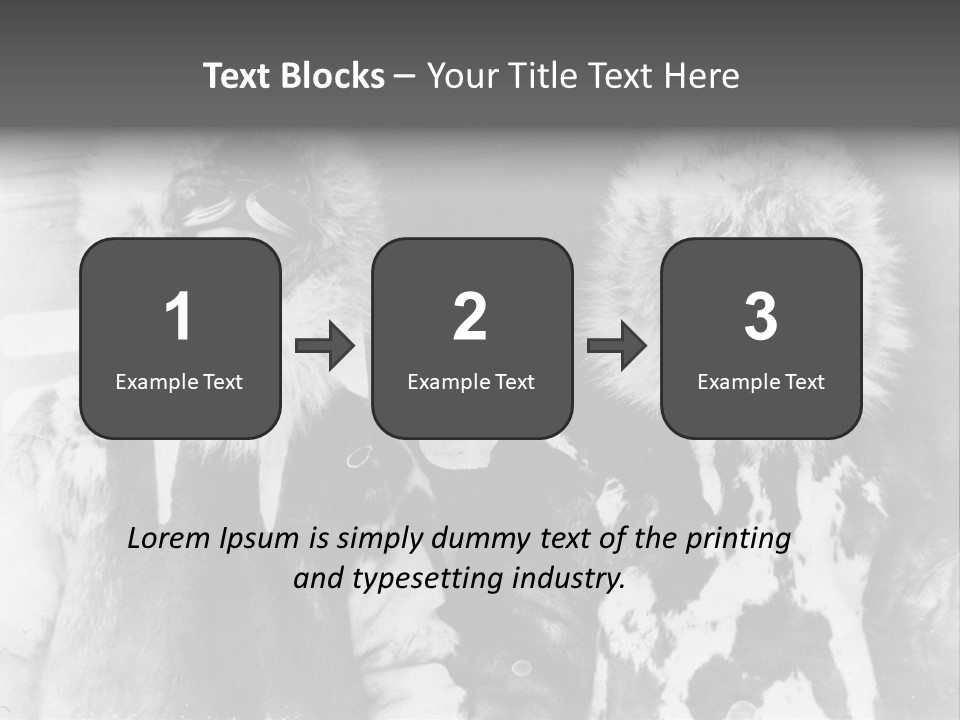 North Pole 20 Th Century People In Fur Coats PowerPoint Template