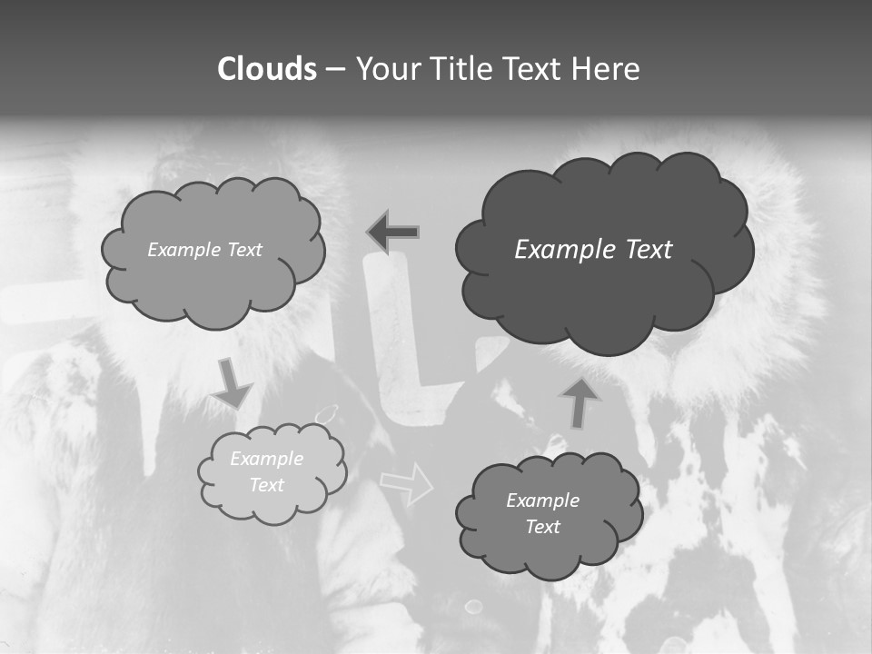 North Pole 20 Th Century People In Fur Coats PowerPoint Template