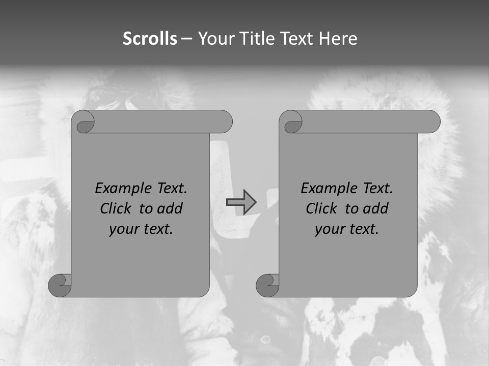 North Pole 20 Th Century People In Fur Coats PowerPoint Template