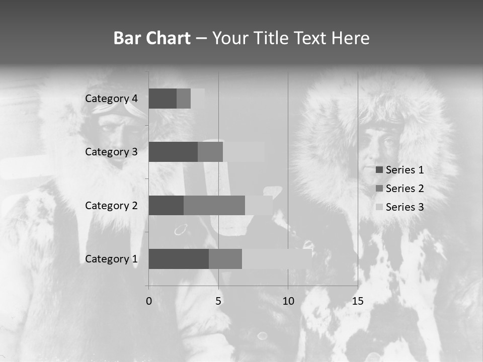 North Pole 20 Th Century People In Fur Coats PowerPoint Template