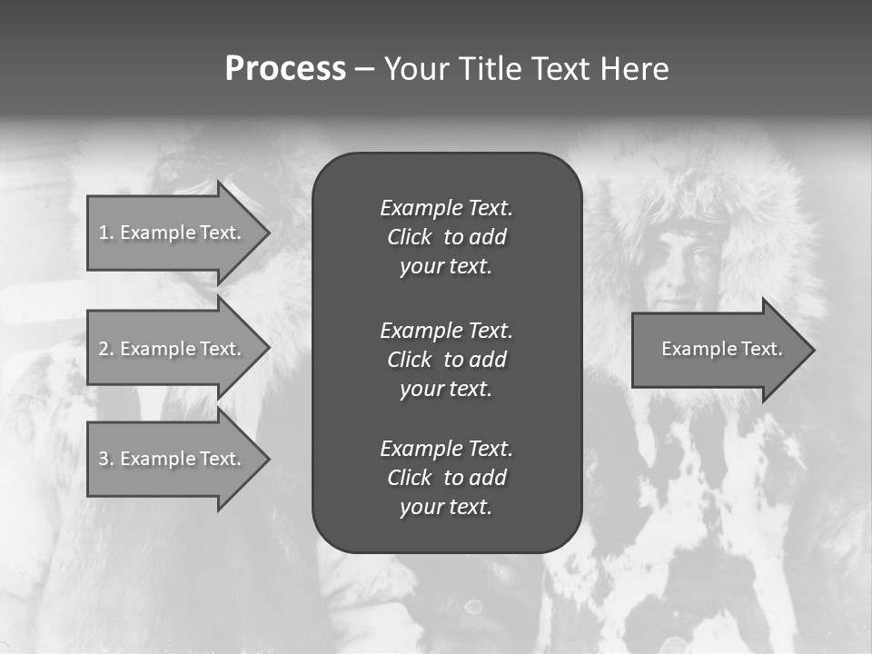 North Pole 20 Th Century People In Fur Coats PowerPoint Template
